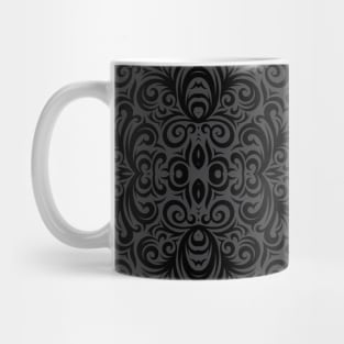 Black Damask Background Mug